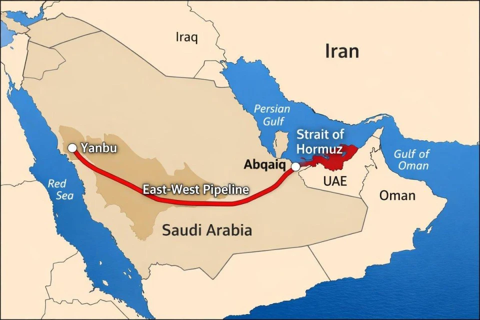 Saudi East-West oil pipeline shut