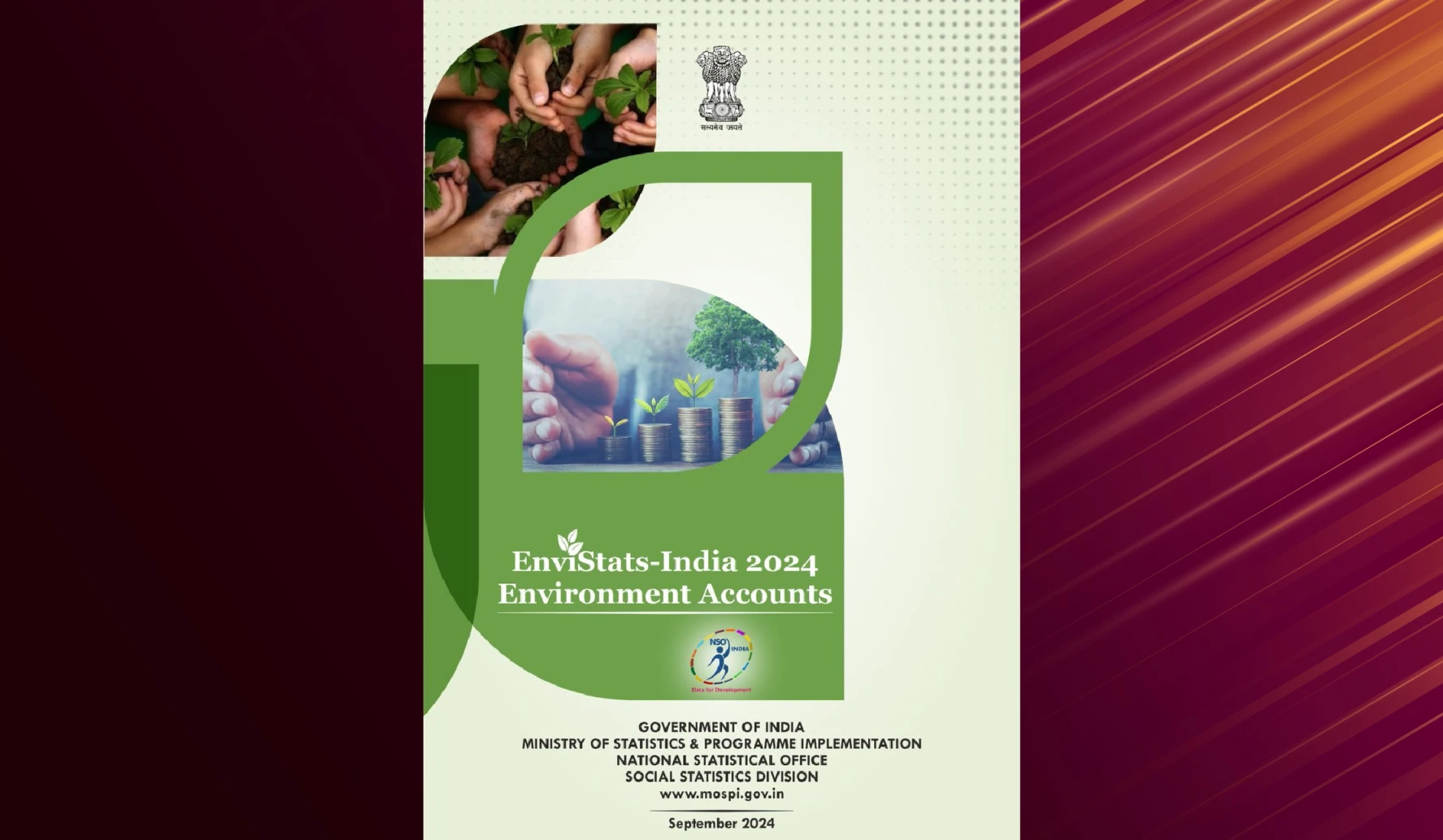 Ministry of Statistics and Programme Implementation (MoSPI) released the 7th issue of the “EnviStats India 2024: Environment Accounts”