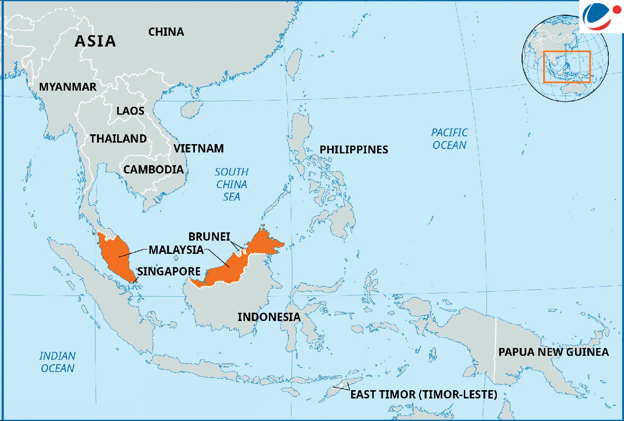 Image showing map of Malaysia 