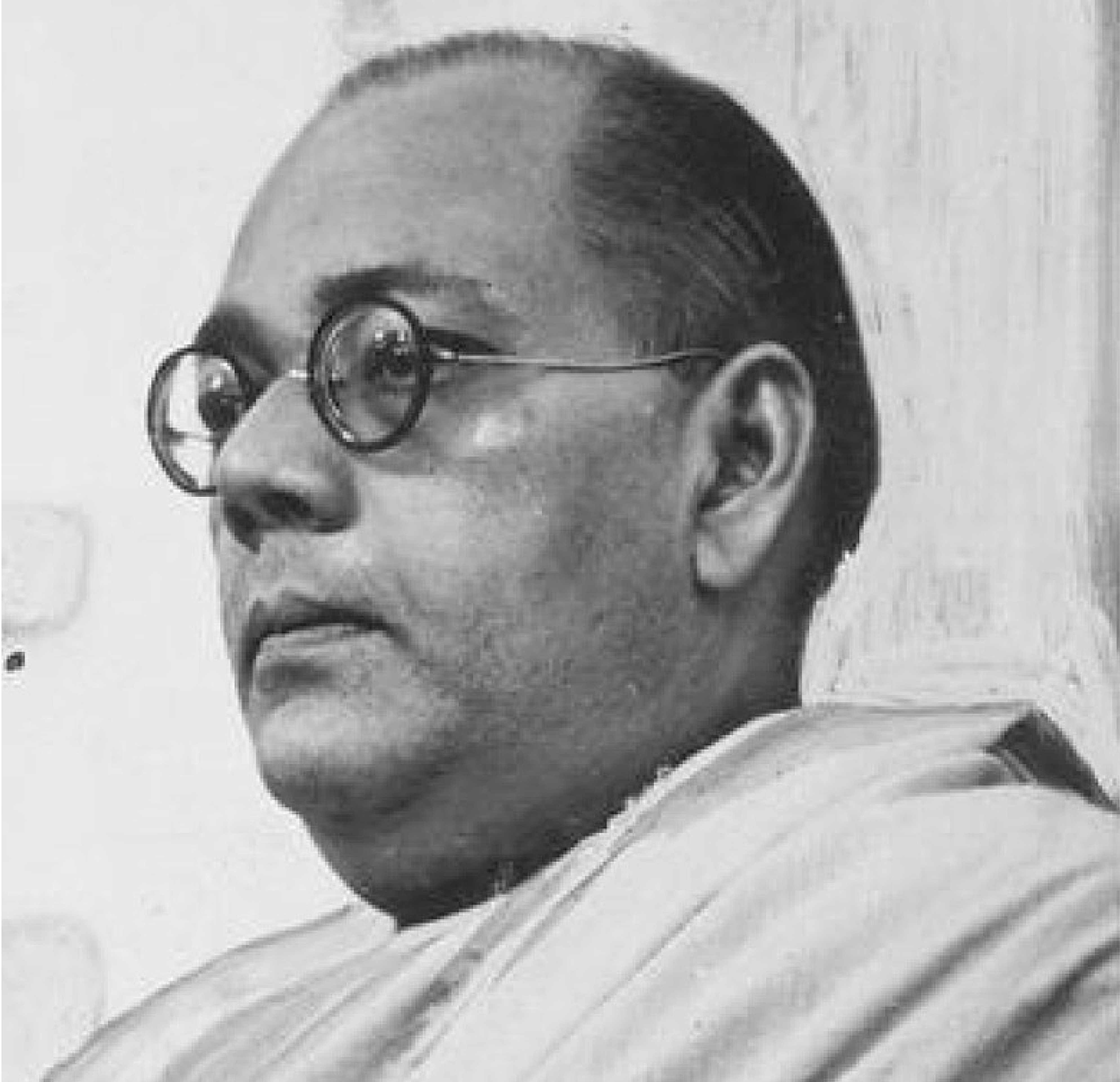 An image of freedom fighter Sarat Chandra Bose.