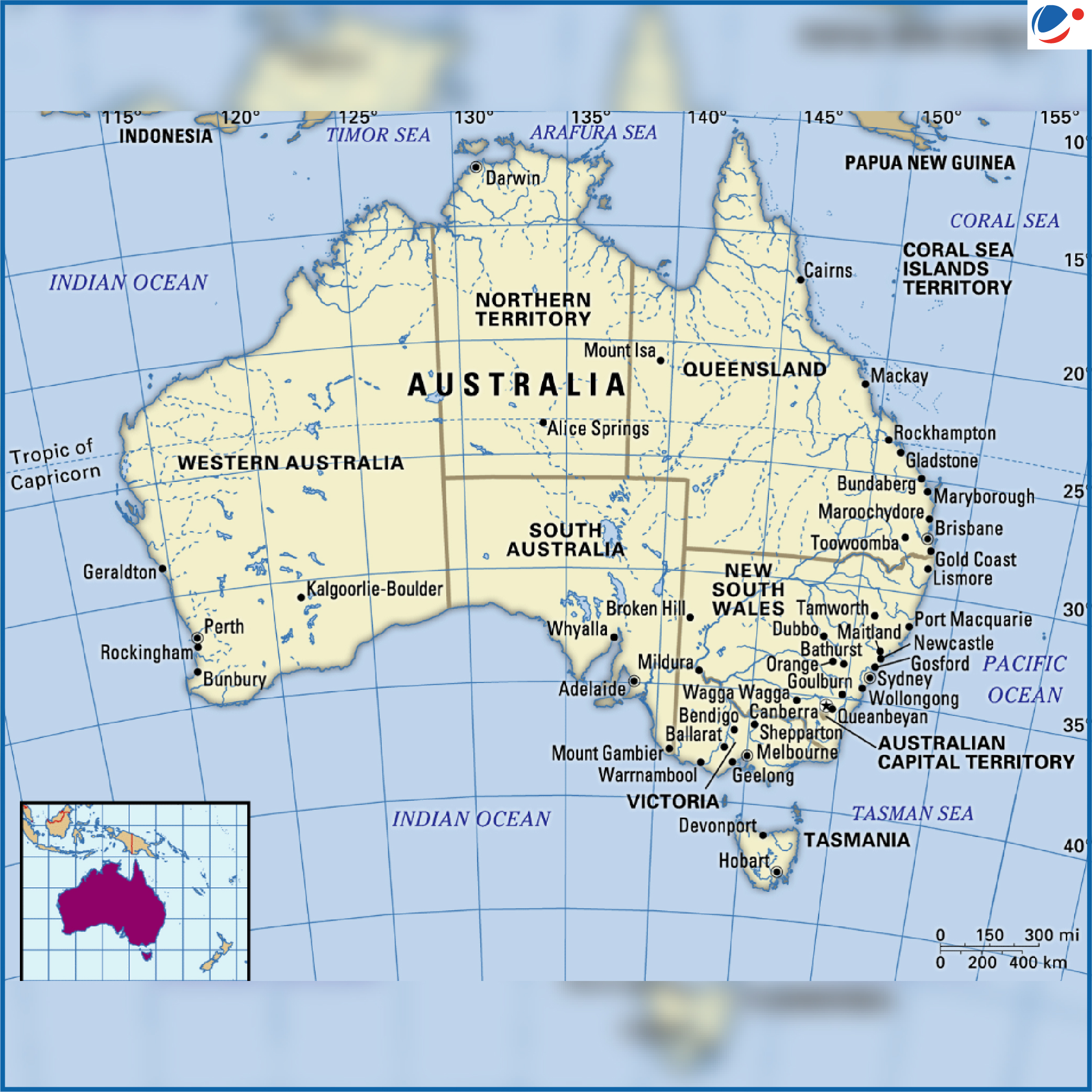 Map of Australia