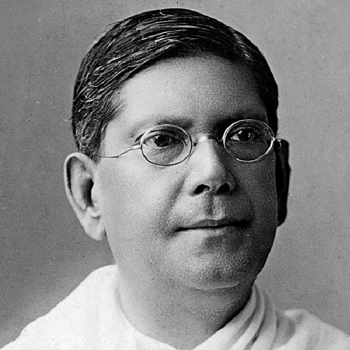 A black and white portrait of a Deshbandhu Chittaranjan Das