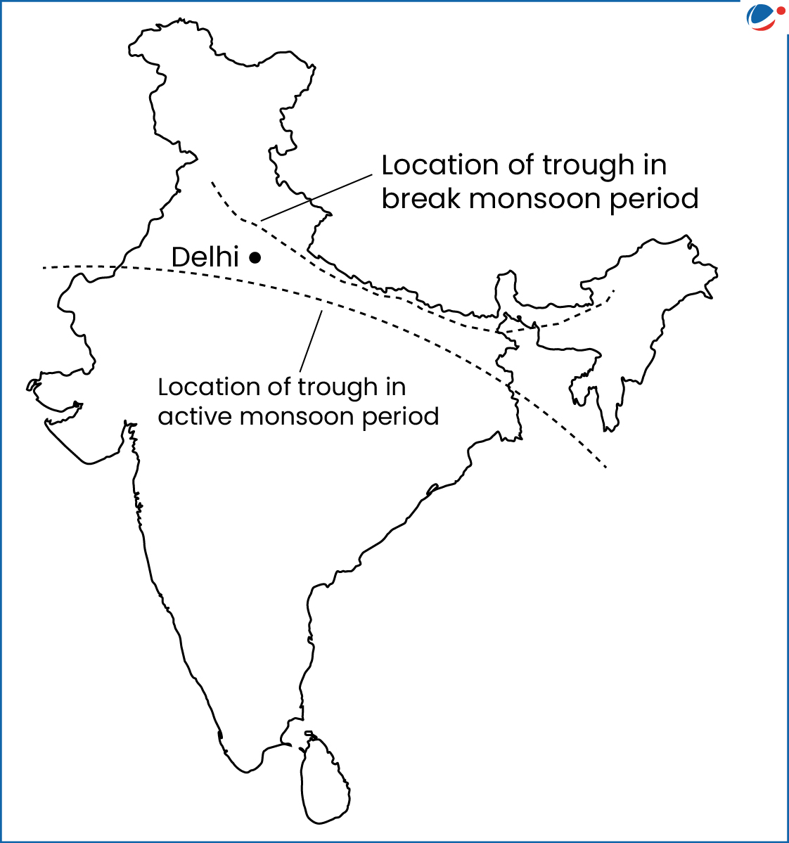 Map showing location of Trough