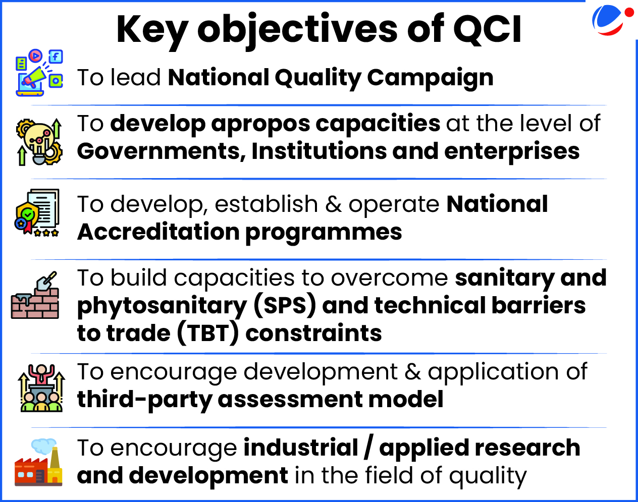 The infographic gives information about key objective of OCI. 