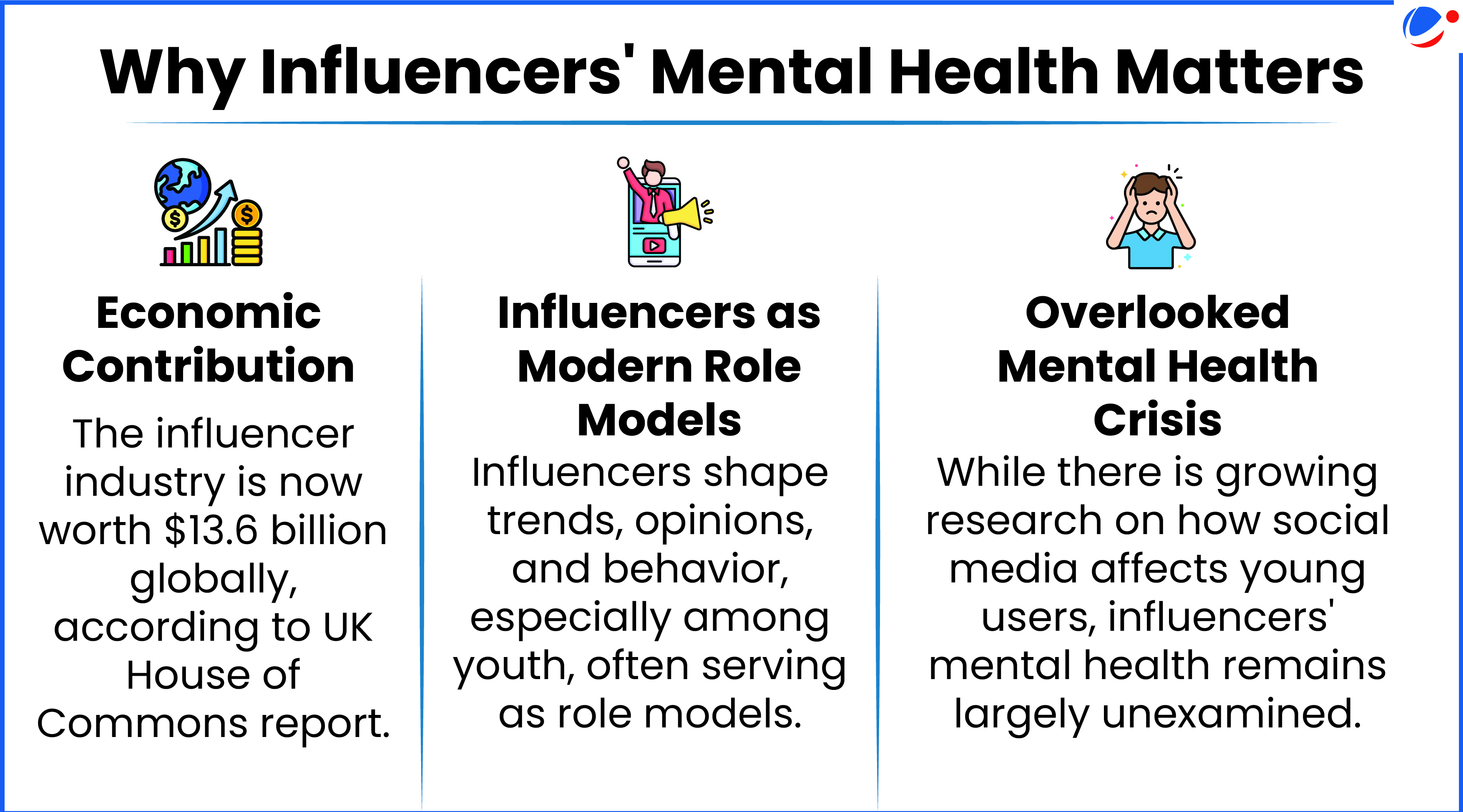 An image shedding light on importance of Influencer's Mental Health.