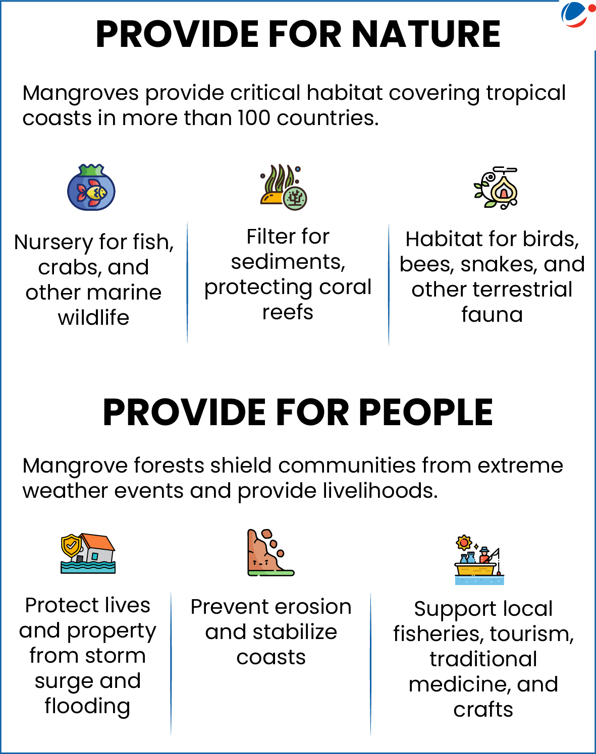 Image showing benefits of Mangroves