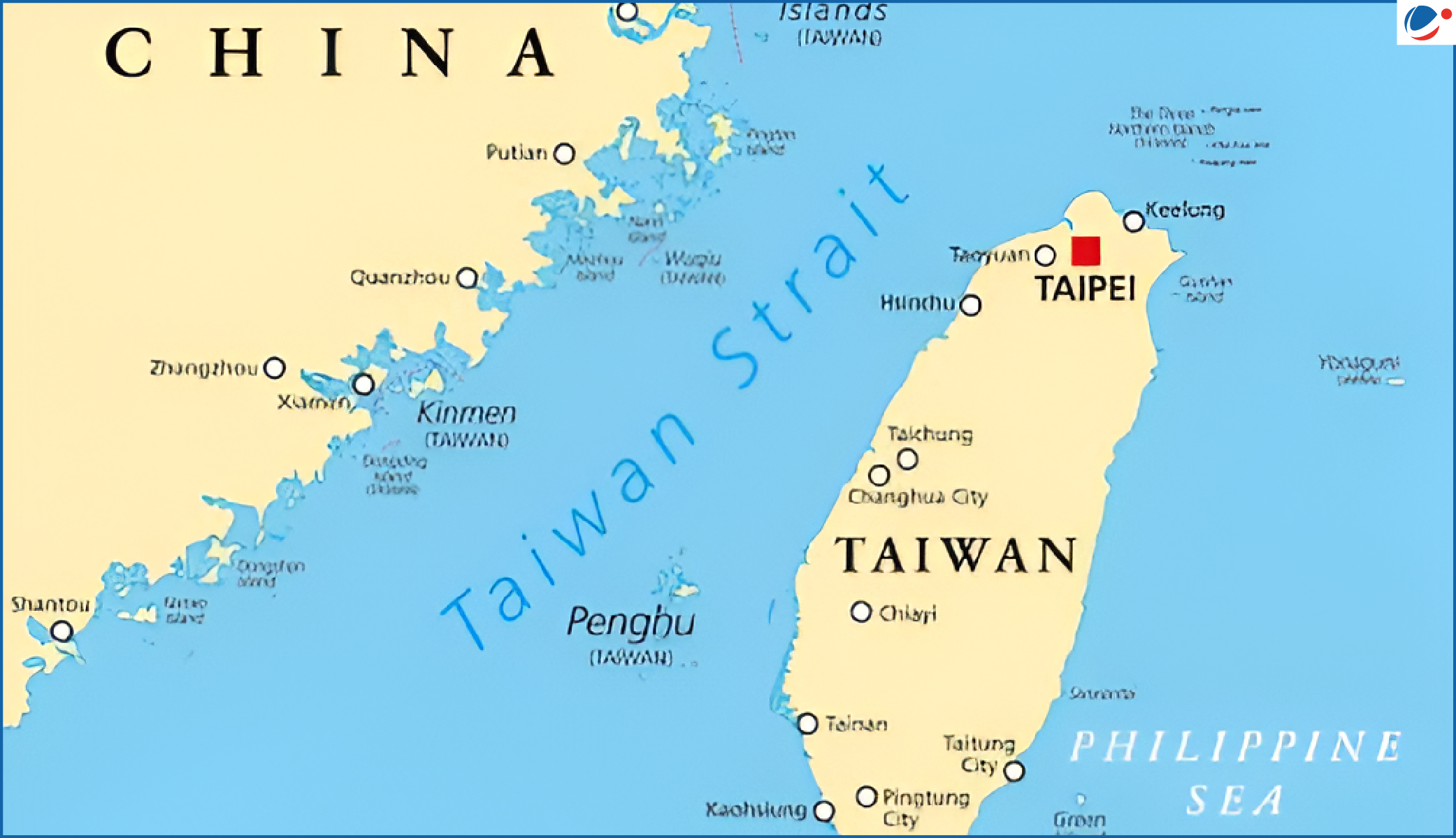 A map of Taiwan Strait