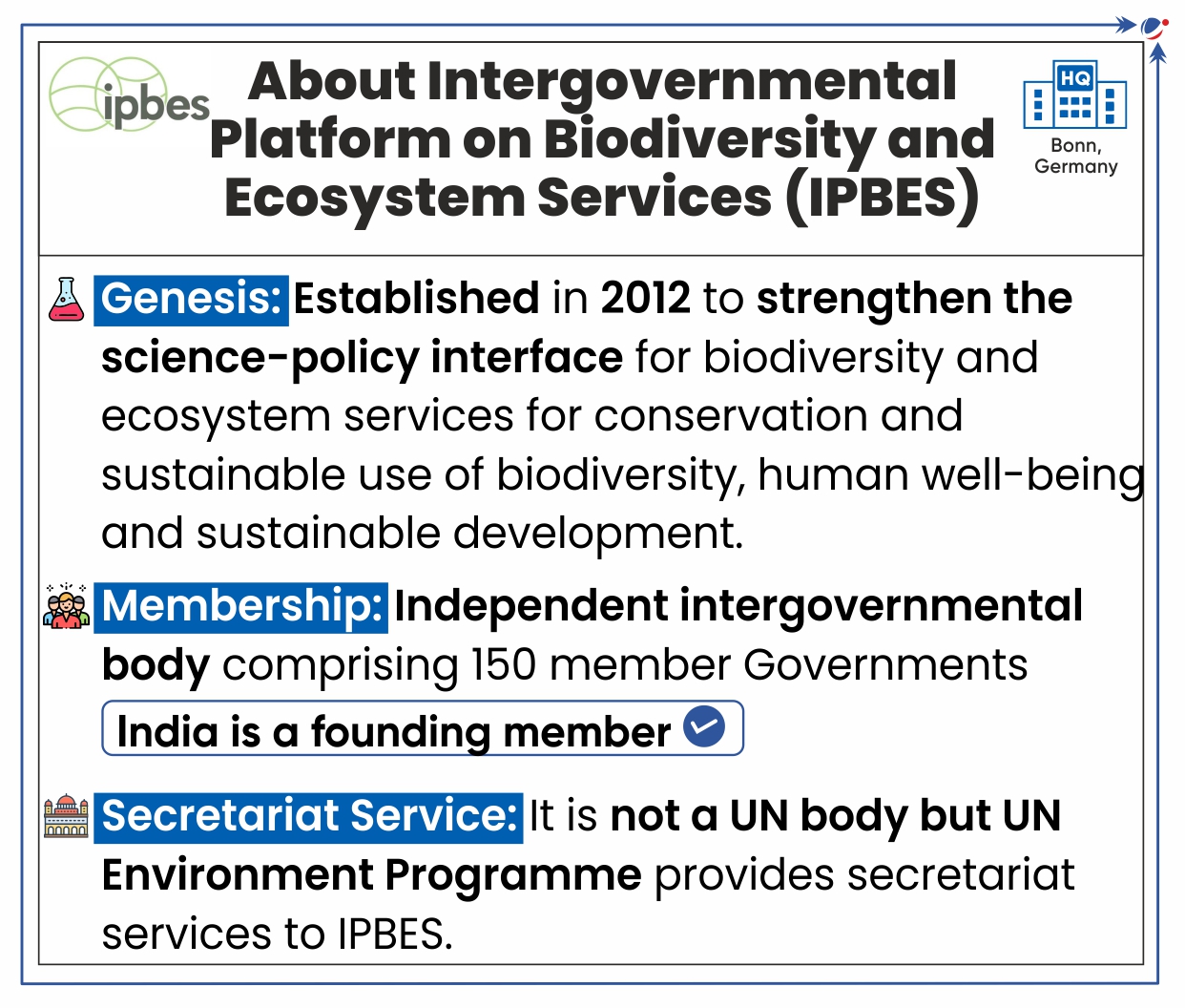 An image showing information about Intergovernmental Platform on Biodiversity and Ecosystem Services (IPBES) 