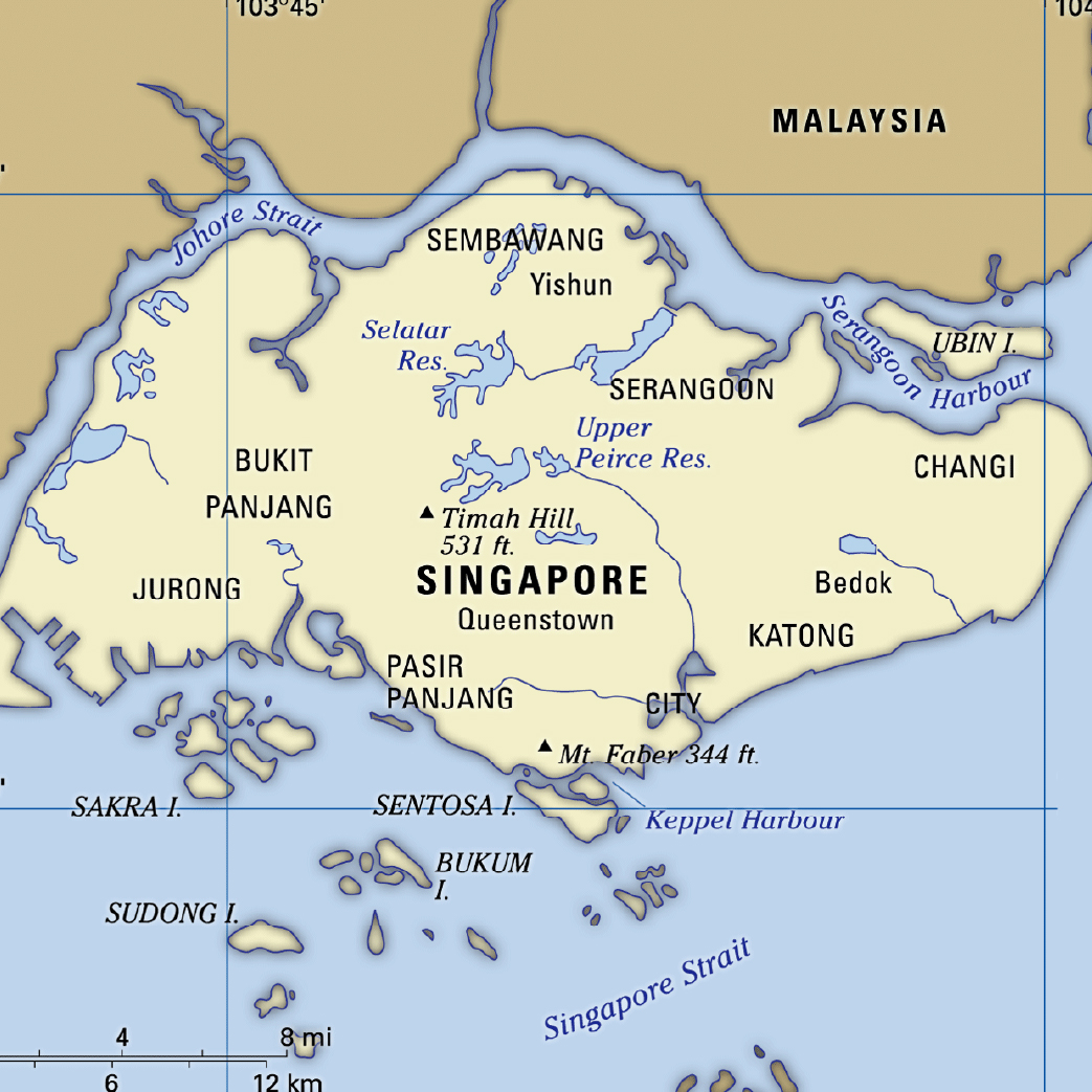 Map of Singapore