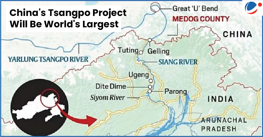 The map gives location of media dam project.