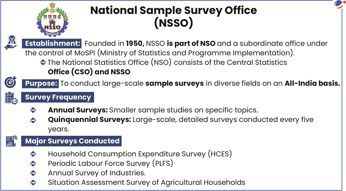 The image shows the organisation format of NSSO.