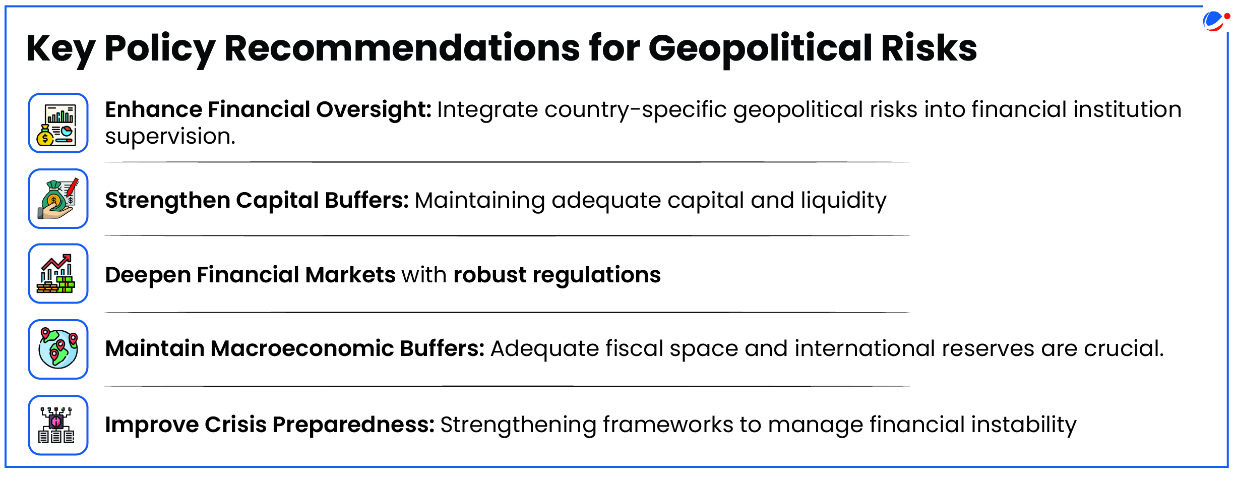key policy recommendation for geopolitical risks in global stability report