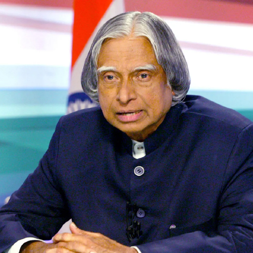 An image India's Former President and distinguished administrator and scientist Dr. APJ Abdul Kalam.