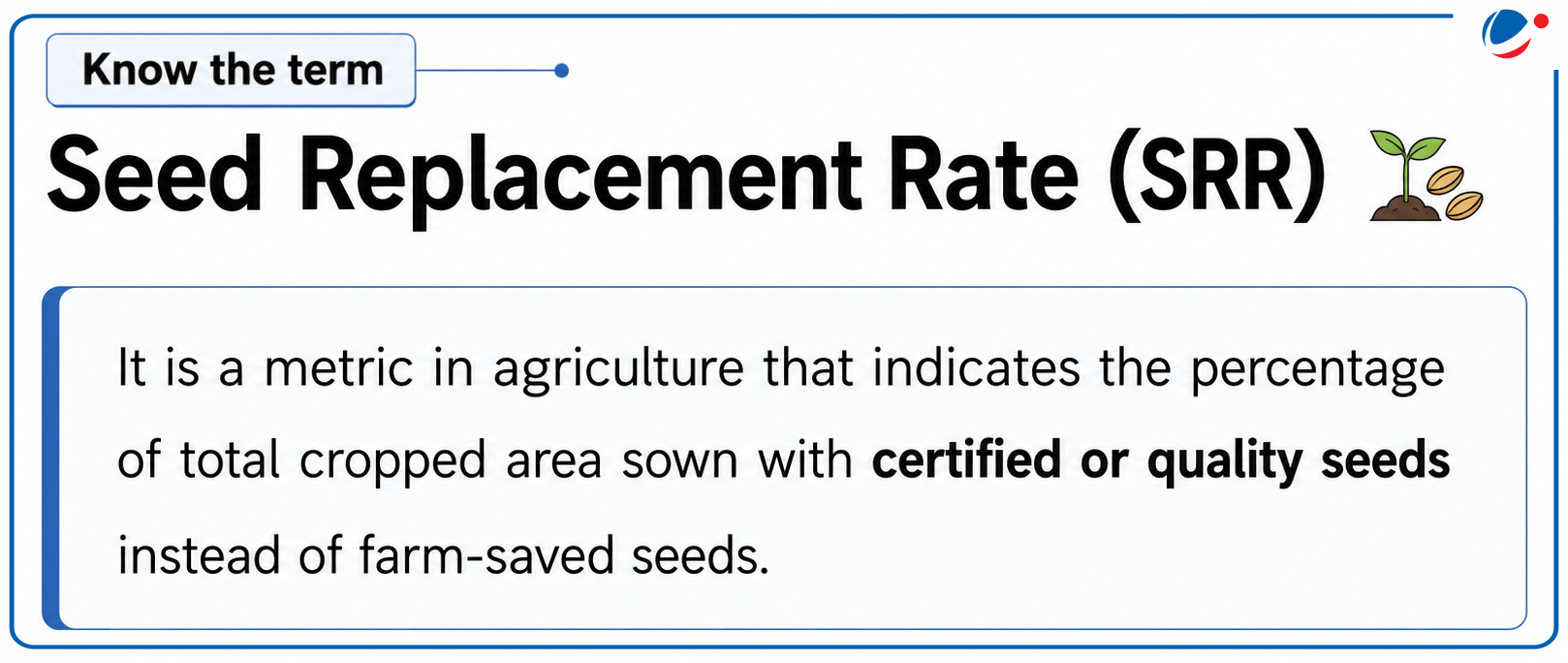 Explanation of term Seed replacement rate
